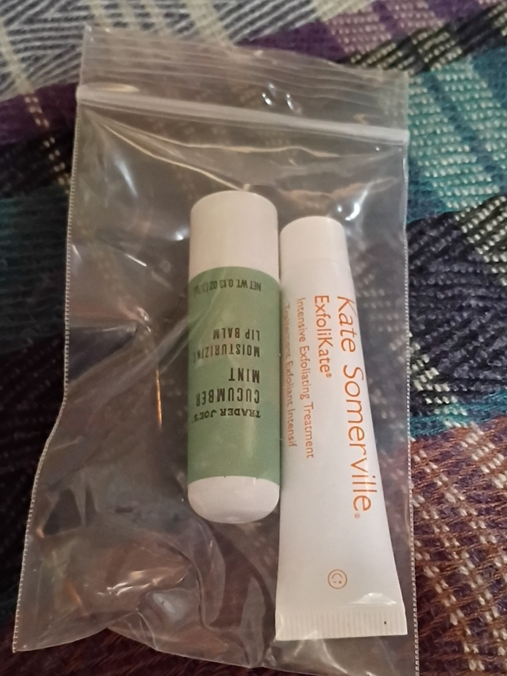 New Kate Somerville skincare Exfoliant And Trader Joes Lip Balm